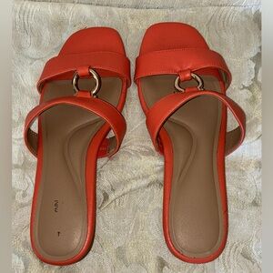 Giani Bernini Orange Slide Sandals